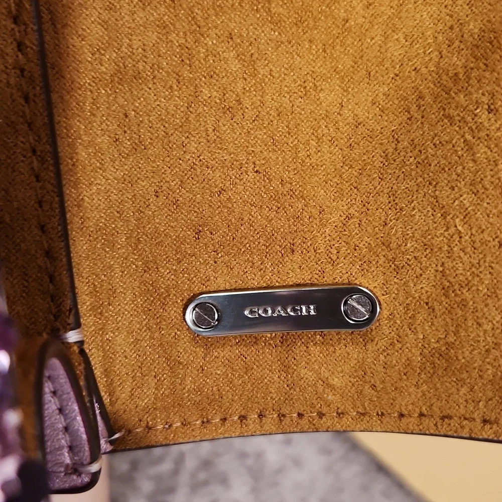 SOLD OUT NWT Coach Lilac Sequin Morgan Square Crossbody bag - Picture 8 of 16